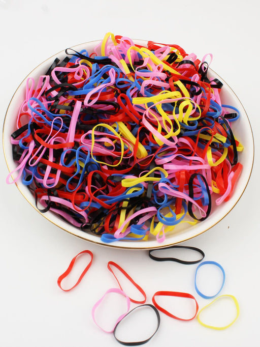 200 piezas de lazos elásticos para cabello con banda elástica de colores y cubierta duradera - Quierox - Tienda Online