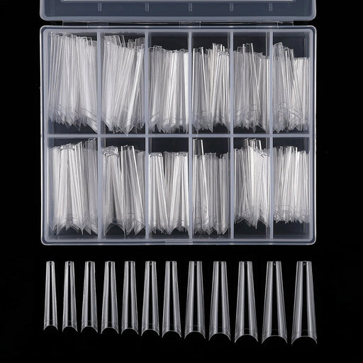 200 piezas XXL Puntas de uñas postizas cuadradas a presión, curvas, rectas, acrílicas - Quierox - Tienda Online