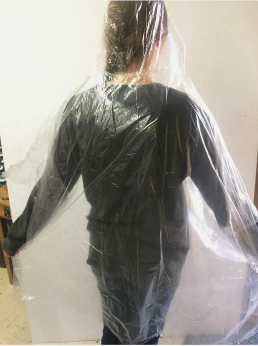 200 Ponchos de lluvia con capucha de emergencia, bata de protección desechable - Quierox - Tienda Online