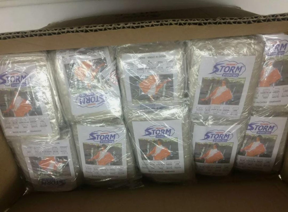 200 Ponchos de lluvia con capucha de emergencia, bata de protección desechable - Quierox - Tienda Online