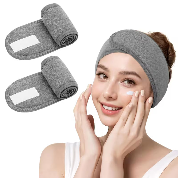 Toalla de belleza para limpieza facial y maquillaje con diademas