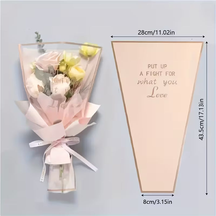 50 Bolsas para Envolver Ramos de Flores, Cubiertas de Plástico para Ramos de Rosas