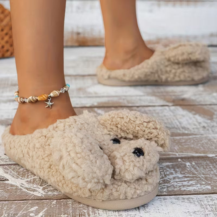 SHEIN Pantuflas De Decoración De Perro De Dibujos Animados Para Mujer