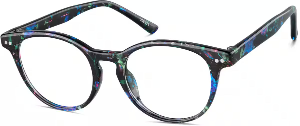 Zenni Gafas redondas de medianoche #208439