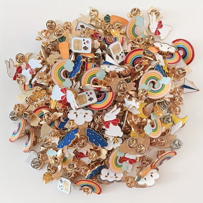20uds Broches de Esmalte Adorables, Insignias Anti-Exposición, Broche Lindo INS Tide