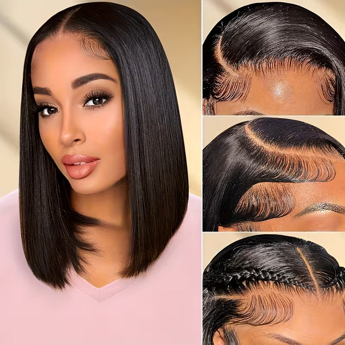 Peluca Bob de Encaje Transparente 13x4 para Mujeres 16inch