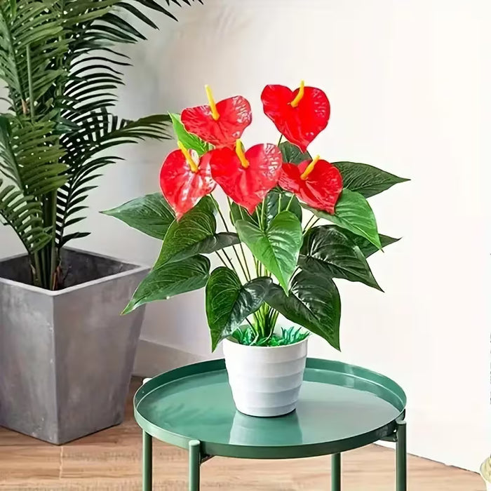 1 Excepcional Bonsái Artificial de Anthurium Andaman - Ideal para Decoración