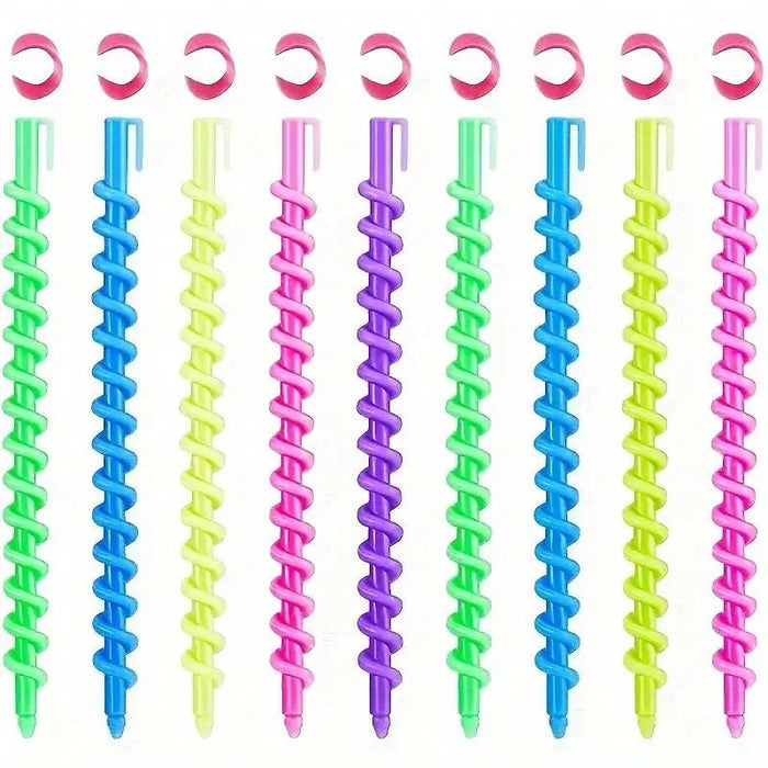 20pcs / Set Rizadores De Cabello En Espiral Sin Calor Rizos En Espiral Rodillos - Quierox - Tienda Online