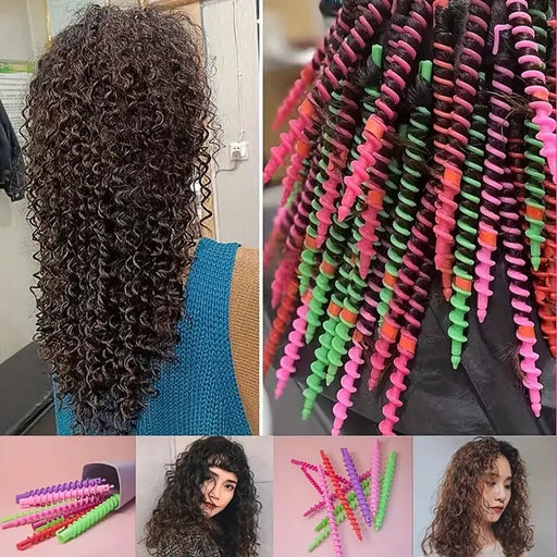 20pcs / Set Rizadores De Cabello En Espiral Sin Calor Rizos En Espiral Rodillos - Quierox - Tienda Online