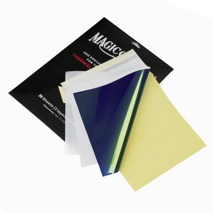 Magic Creator 20 Hojas de Papel plantilla para tatuajes de 3 capas