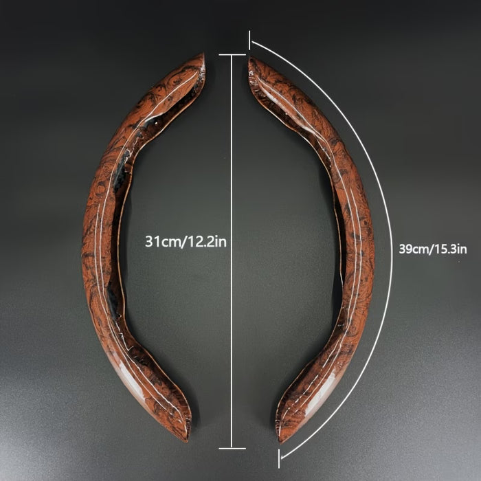 Cubierta de volante de madera de durazno ultrafina, 15 pulgadas, sin círculo interior, para varios modelos