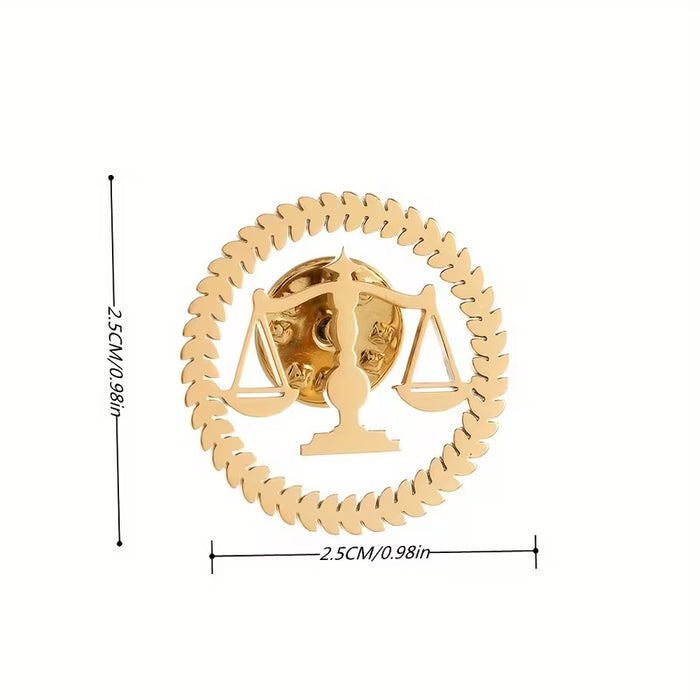 Broche Elegante de Acero de Titanio para Hombre - Estilo Vintage, Perfecto para Trajes y Camisas