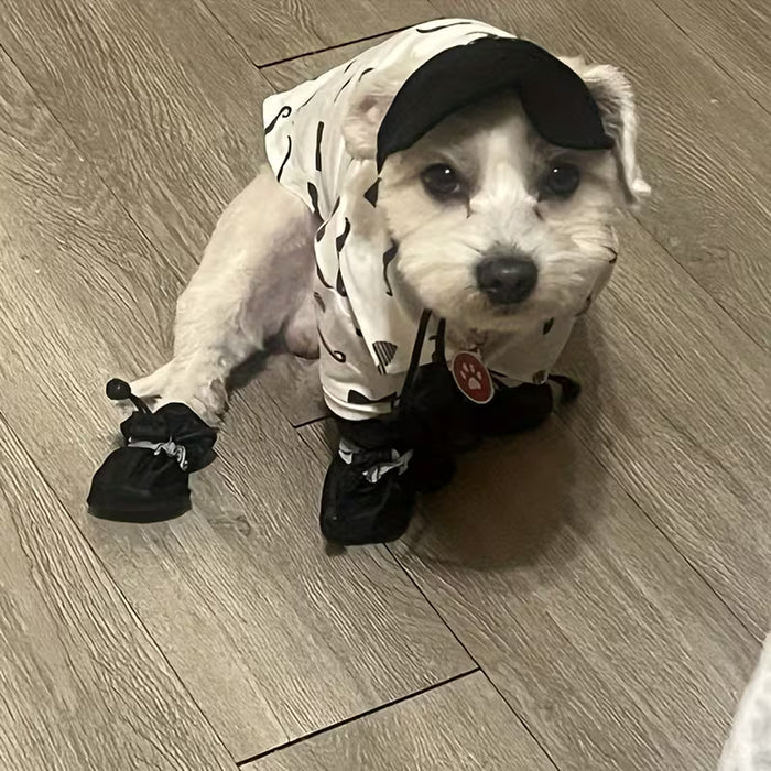 4 pares de zapatos para perros resistentes al agua para perros pequeños