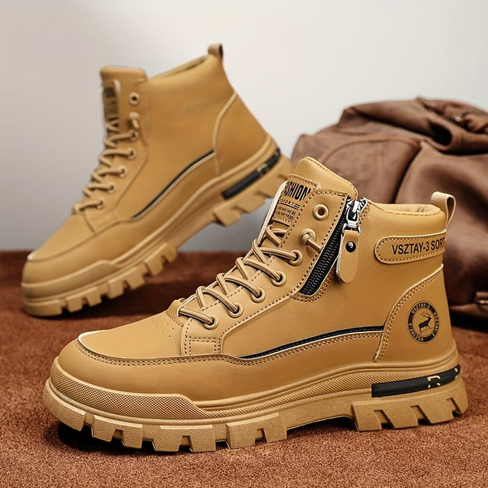 Shein Botas altas para hombre gruesas y cálidas con forro térmico para otoño/invierno