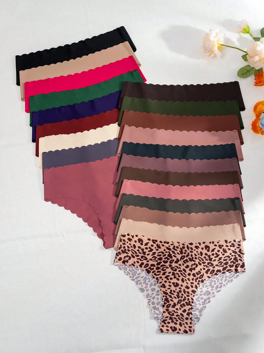 SHEIN 21 braguitas triangulares sin costuras con borde festoneado