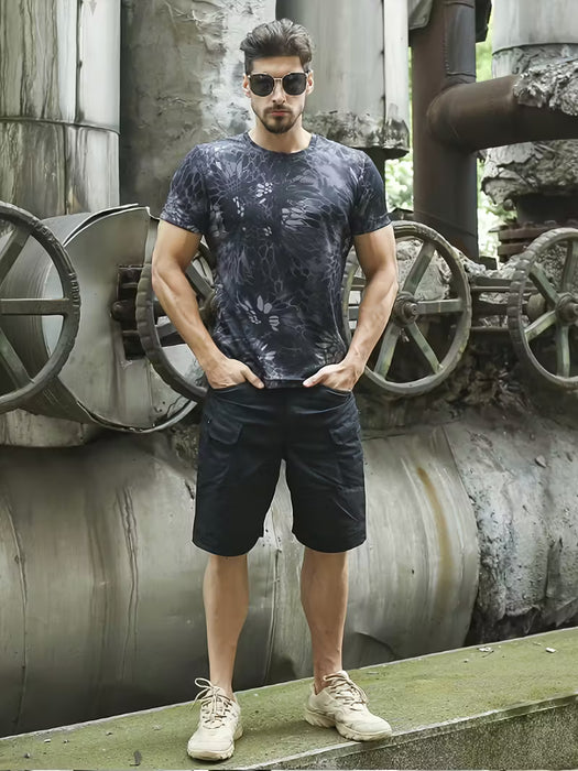 Pantalones cortos tácticos para hombre, múltiples bolsillos, para actividades al aire libre