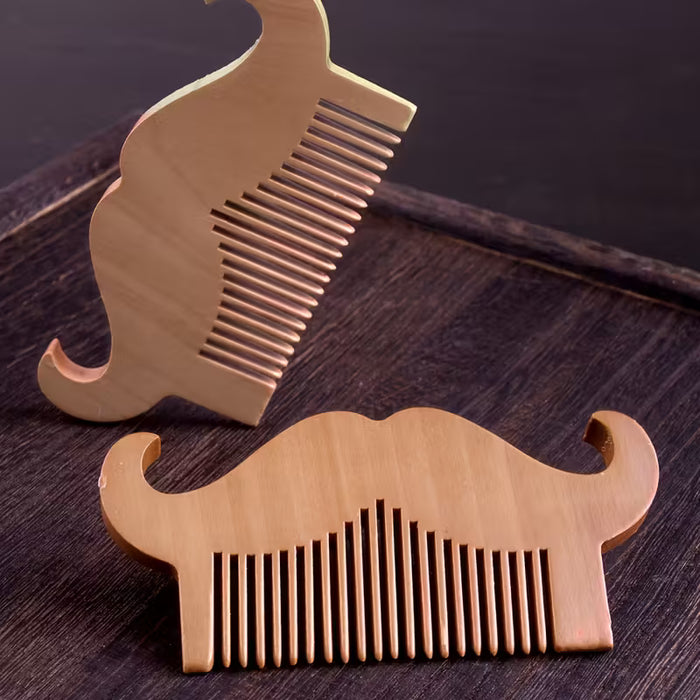 1pc. Peine de Barba de Madera Natural para Hombres