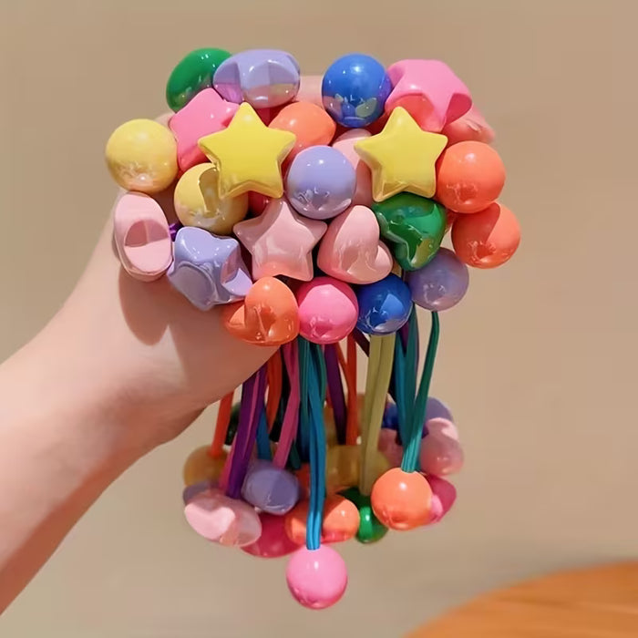 Juego de 12 piezas de coleteros coloridos y lindos para niñas