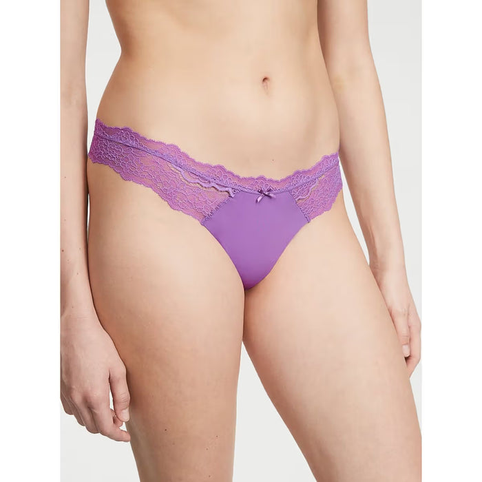 Victoria's Secret Dream Angels Braguita tanga con ribete de encaje