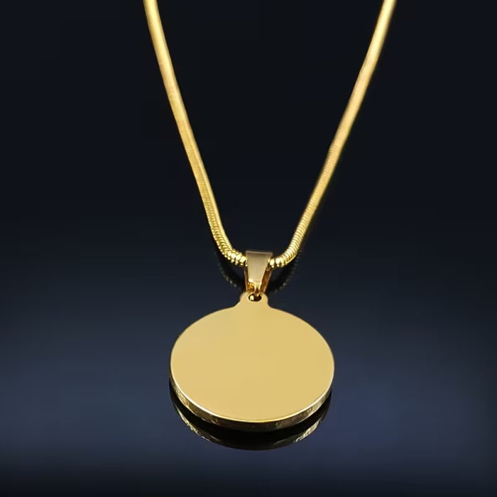 Collar de Acero Inoxidable Ángel, unisex, Joyería Dorada