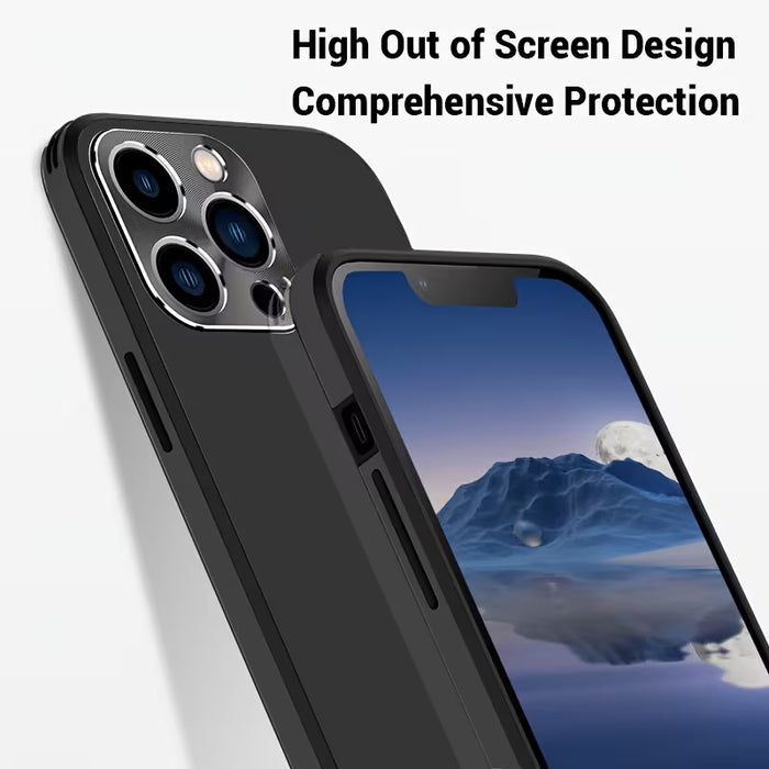 Carcasa de Teléfono Móvil Mate Esmerilado Lente de Metal Marco Suave para iphone 13