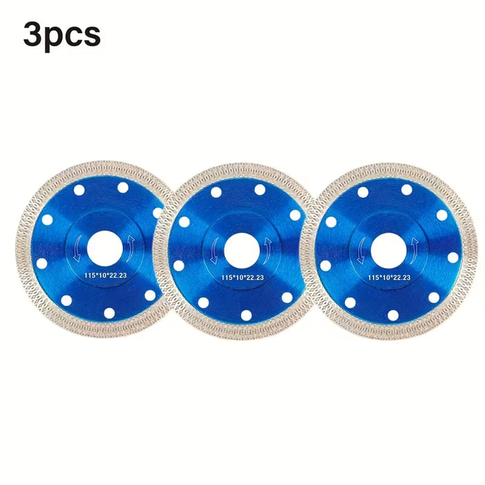 Conjunto de 3 piezas Disco de Corte Diamante Ultrafino Azul de 11.43 cm