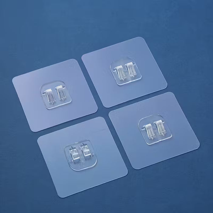 6 pcs Soportes de Estante Adhesivos para Pared sin Taladro, Instalación Sin Daños, Fácil Montaje para Cocina y Baño