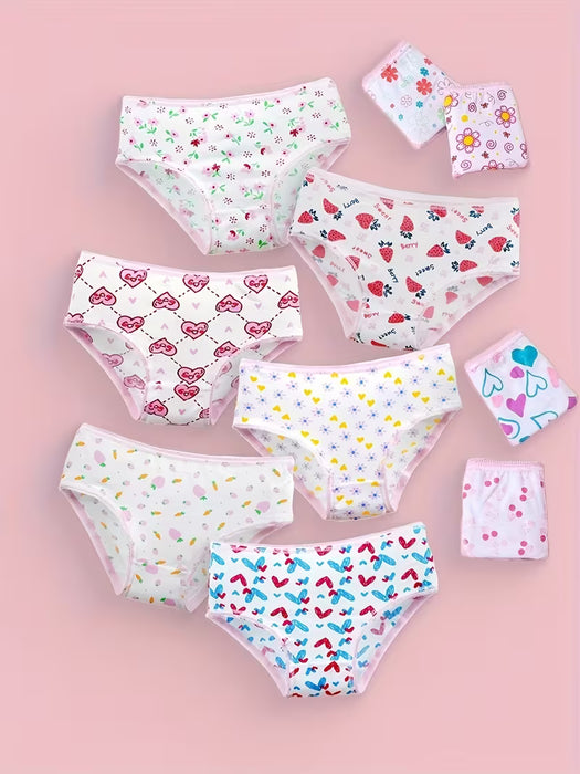 12 unidades Calzones triangulares para niñas de colores surtidos aleatorios
