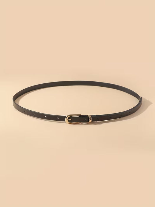 Pack de 4 Cinturones de PU para Mujer Delgados de Moda