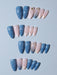 24 piezas de uñas de gel 3D almendradas largas con diseño de conchas marinas - Quierox - Tienda Online