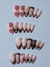 24 piezas de uñas de gel 3D largas con forma de almendra, diseño de flores - Quierox - Tienda Online