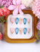 24 piezas Pegatinas de uñas hechas a mano estilo Y2K de óvalo corto - Quierox - Tienda Online