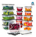 24 Recipientes transparentes Herméticos Plástico Almacenamiento Cocina - Quierox - Tienda Online