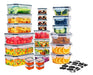 24 Recipientes transparentes Herméticos Plástico Almacenamiento Cocina - Quierox - Tienda Online