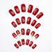 24 Uds. De uñas postizas navideñas con bonito alce diseños de estilo rojo - Quierox - Tienda Online