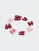 24 uñas postizas de almendra de color vino tinto con decoración de cometa y lazo - Quierox - Tienda Online