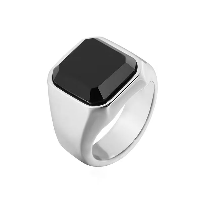 Anillo plateado para hombre, estilo punk hip-hop callejero, vintage, audaz