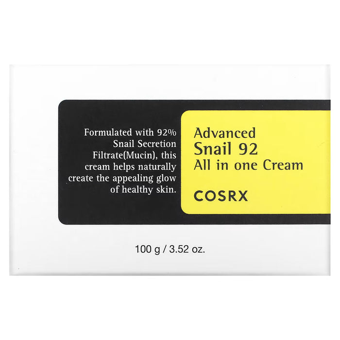 CosRx, Advanced Snail 92, Crema todo en uno, 100 g