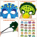 24PCS Máscara de Fiesta de Dinosaurio con Cordón Elástico diseños aleatorios - Quierox - Tienda Online
