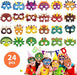 24PCS Máscara de Fiesta de Dinosaurio con Cordón Elástico diseños aleatorios - Quierox - Tienda Online