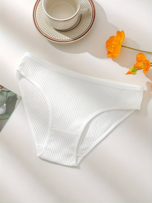 Un paquete de 10 bragas triangulares para mujer, puras, cómodas y transpirables