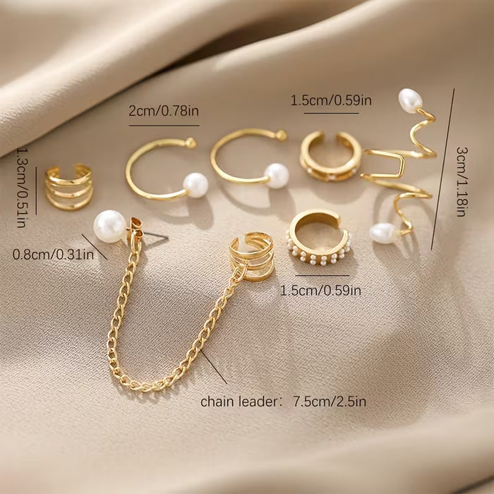 Juego de 7 pendientes de aro con borlas, adecuados para bodas, fiestas y uso diario