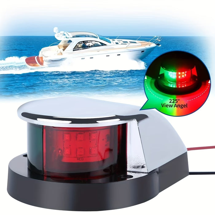 Luz de navegación LED para barco de 12V - Luz de señal de piloto monocromática con ángulo de visión de 225°