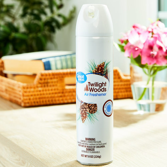 Ambientador en aerosol Great Value, Twilight Woods, 237 ml