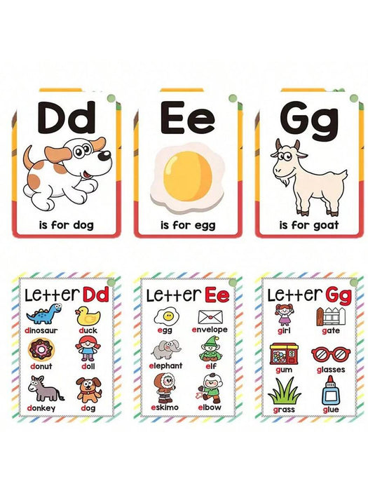 26 tarjetas didácticas con el alfabeto en inglés, educación temprana para niños - Quierox - Tienda Online