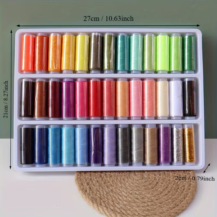 39 Colores de Hilo de Coser, Cupones de Hilos Pequeños de Poliéster