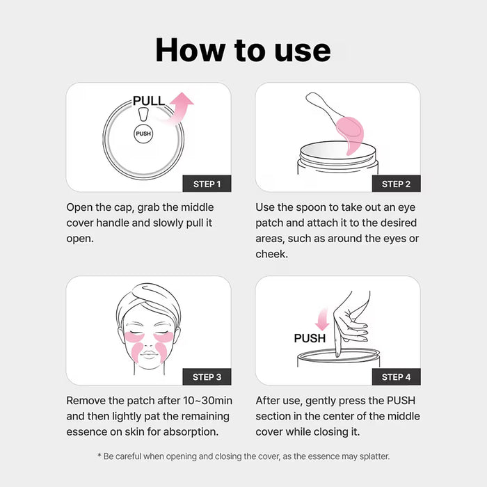 60 Parches ocular de hidrogel de colágeno peptídico para las ojeras