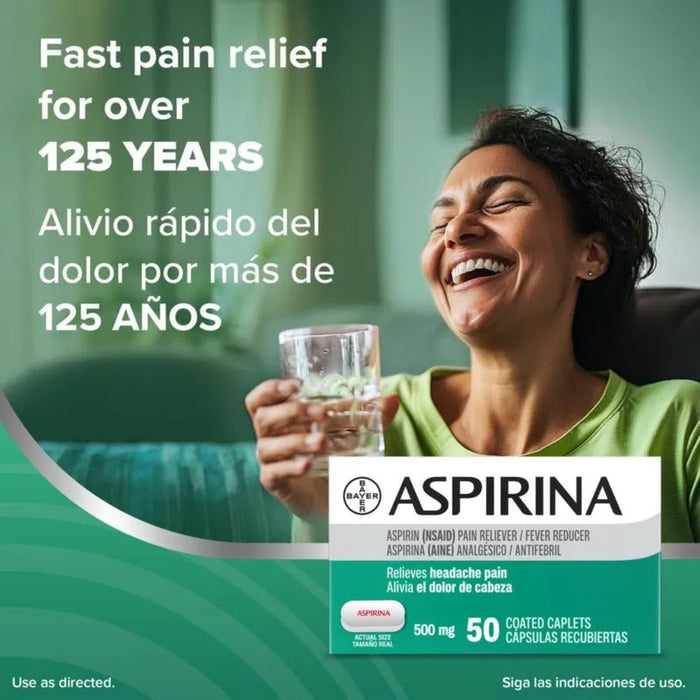 Aspirina Bayer Analgésico Aspirina 500 mg 50 comprimidos