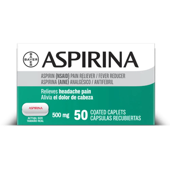 Aspirina Bayer Analgésico Aspirina 500 mg 50 comprimidos
