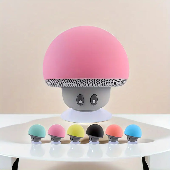 1pc Altavoz sin varillas Portátil con Cabeza de Hongo Pequeño y Lindo